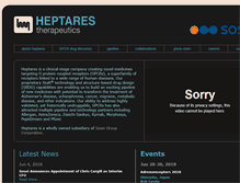 Tablet Screenshot of heptares.com